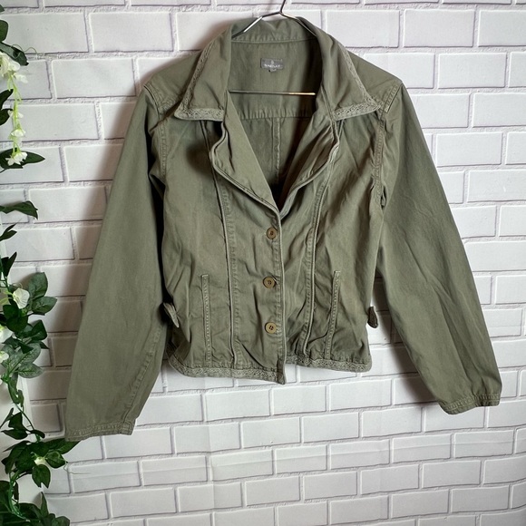 NAFNAF big girls Olive Green Jacket/size L - Picture 2 of 9